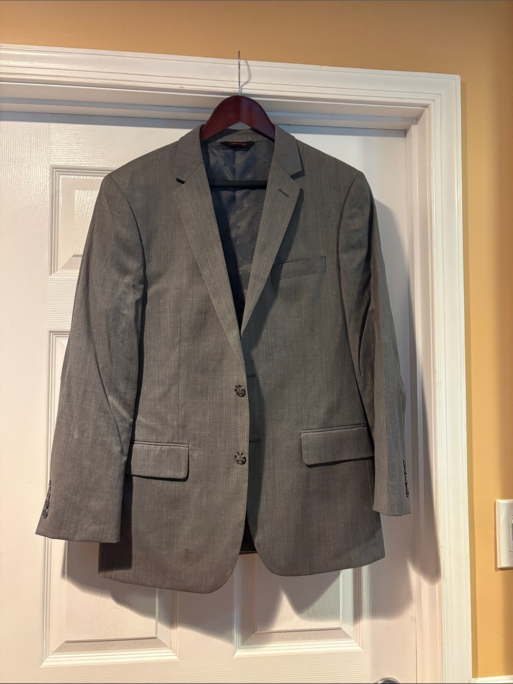 Men's Gray Two-Button Tailored Suit